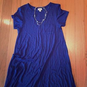 Blue XXS LuLaRoe Carly Dress